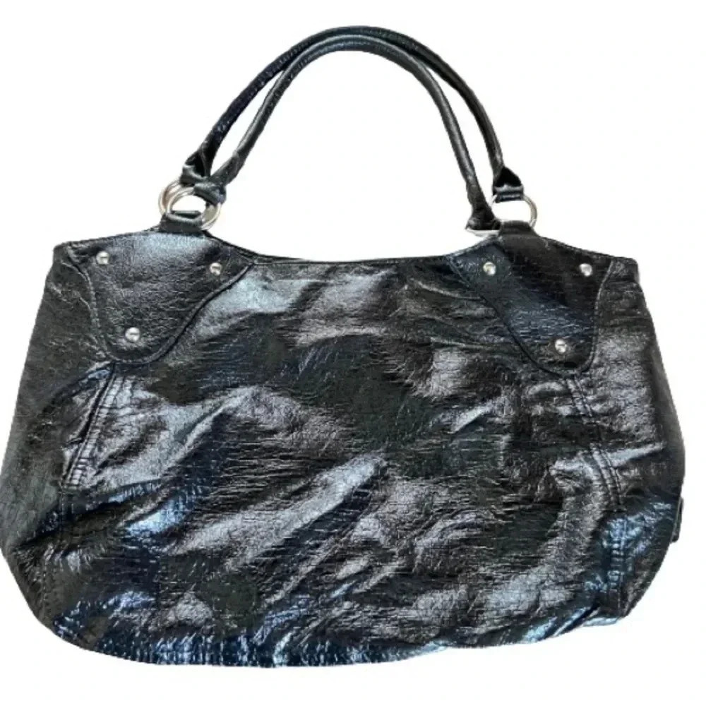 ALDO BLACK SHOULDER VINYL BAG